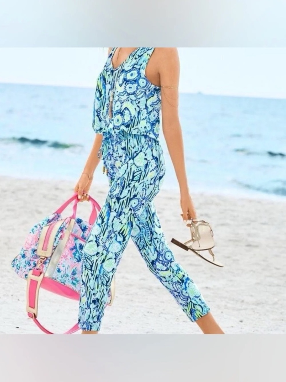 Lily Pulitzer Paulina jumpsuit in Bennet Blue size XS NWOT - Picture 6 of 6